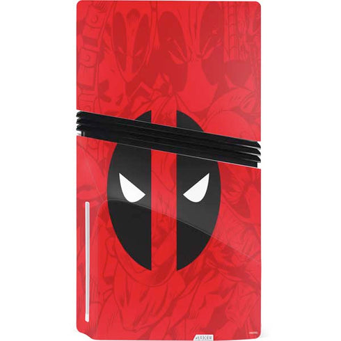 Marvel Deadpool Deadpool Emblem PS5 Pro Disk Console Skin