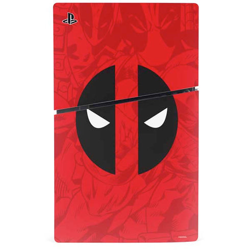 Marvel Deadpool Deadpool Emblem PS5 Slim Disk Bundle Skin
