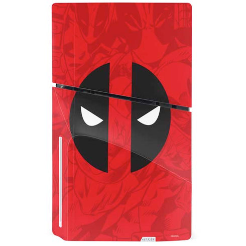 Marvel Deadpool Deadpool Emblem PS5 Slim Disk Bundle Skin
