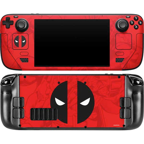 Marvel Deadpool Deadpool Emblem Steam Deck Handheld Gaming Computer OLED Skin