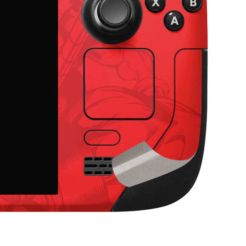 Marvel Deadpool Deadpool Emblem Steam Deck Handheld Gaming Computer OLED Skin