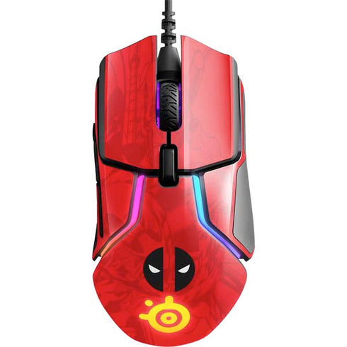 Marvel Deadpool Deadpool Emblem SteelSeries Rival 600 Gaming Mouse Skin