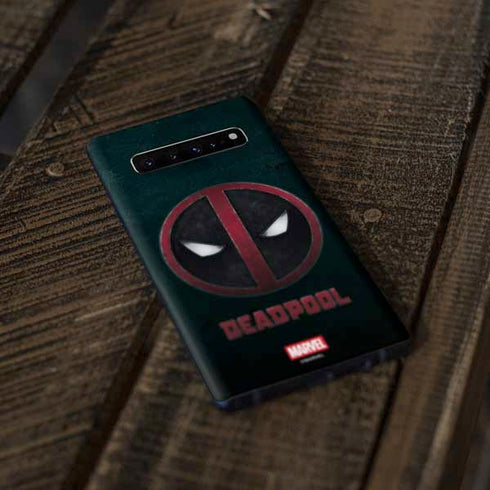 Marvel Deadpool Legacy Deadpool Logo Galaxy S10 Plus Skin