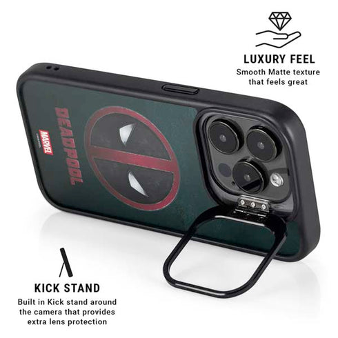 Marvel Deadpool Legacy Deadpool Logo iPhone 13 Pro Kickstand Case