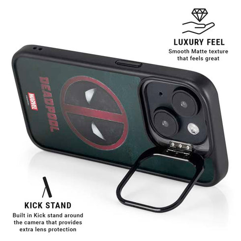 Marvel Deadpool Legacy Deadpool Logo iPhone 14 Kickstand Case