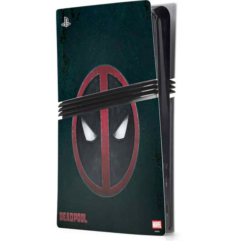 Marvel Deadpool Legacy Deadpool Logo PS5 Pro Console Skin
