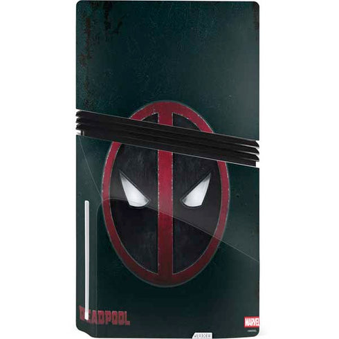 Marvel Deadpool Legacy Deadpool Logo PS5 Pro Disk Console Skin