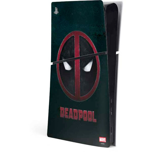 Marvel Deadpool Legacy Deadpool Logo PS5 Slim Digital Edition Console Skin