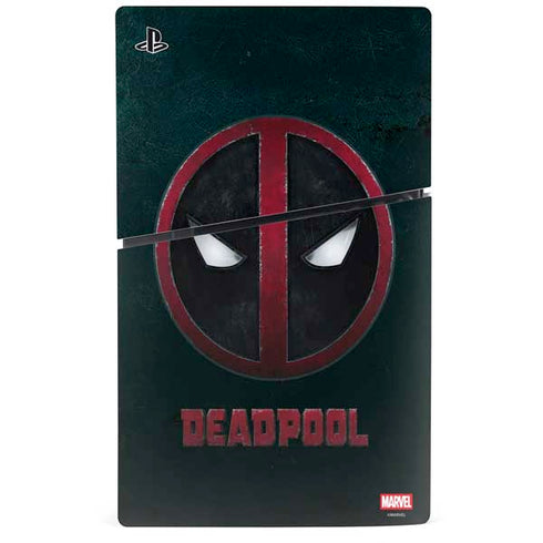 Marvel Deadpool Legacy Deadpool Logo PS5 Slim Digital Edition Console Skin