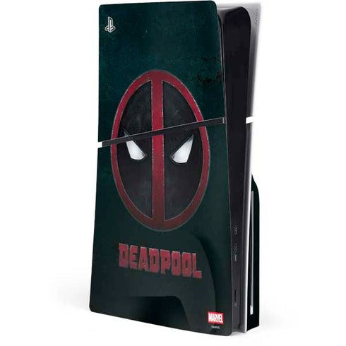 Marvel Deadpool Legacy Deadpool Logo PS5 Slim Disk Console Skin