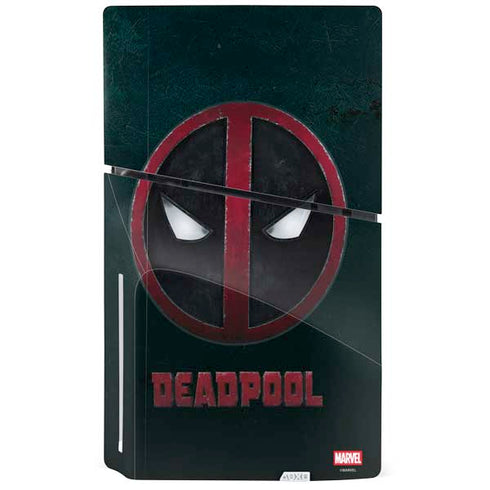 Marvel Deadpool Legacy Deadpool Logo PS5 Slim Disk Console Skin