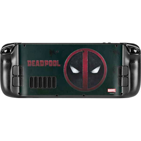 Marvel Deadpool Legacy Deadpool Logo Steam Deck Handheld Gaming Computer OLED Skin