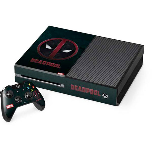 Marvel Deadpool Legacy Deadpool Logo Xbox One Console and Controller Bundle Skin