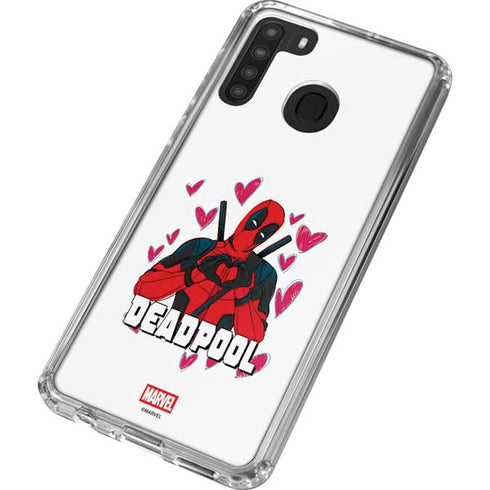Marvel Deadpool Legacy Deadpool Love Galaxy A21 Clear Case