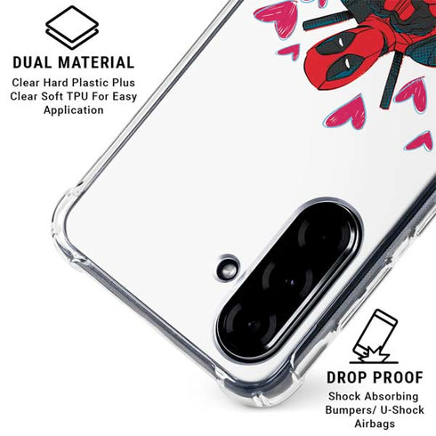 Marvel Deadpool Legacy Deadpool Love Galaxy A36 5G Clear Case