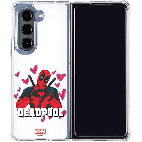 Marvel Deadpool Legacy Deadpool Love Galaxy Z Fold5 5G Clear Case