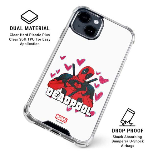 Marvel Deadpool Legacy Deadpool Love iPhone 14 Plus Clear Case