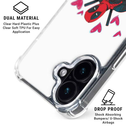 Marvel Deadpool Legacy Deadpool Love iPhone 16 Clear Case