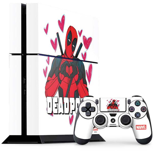 Marvel Deadpool Legacy Deadpool Love PS4 Console and Controller Bundle Skin