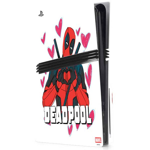 Marvel Deadpool Legacy Deadpool Love PS5 Pro Disk Console Skin