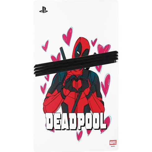 Marvel Deadpool Legacy Deadpool Love PS5 Pro Disk Console Skin