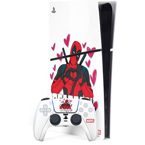 Marvel Deadpool Legacy Deadpool Love PS5 Slim Digital Edition Bundle Skin