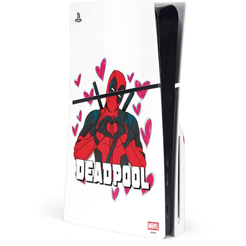 Marvel Deadpool Legacy Deadpool Love PS5 Slim Disk Console Skin