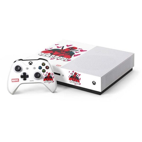 Marvel Deadpool Legacy Deadpool Love Xbox One S Console and Controller Bundle Skin