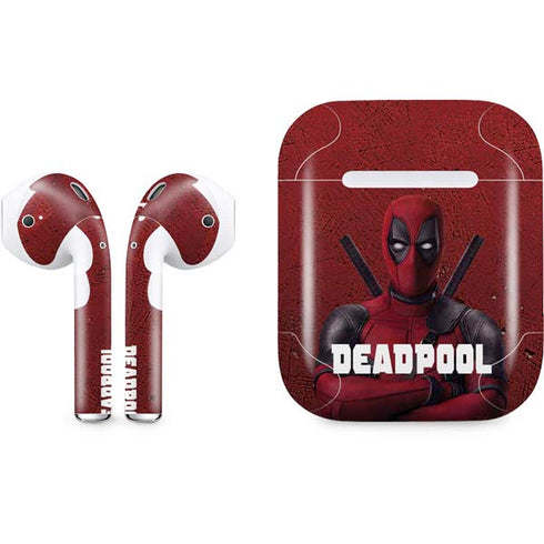 Marvel Deadpool Legacy Deadpool Red Poster Apple AirPods Skin