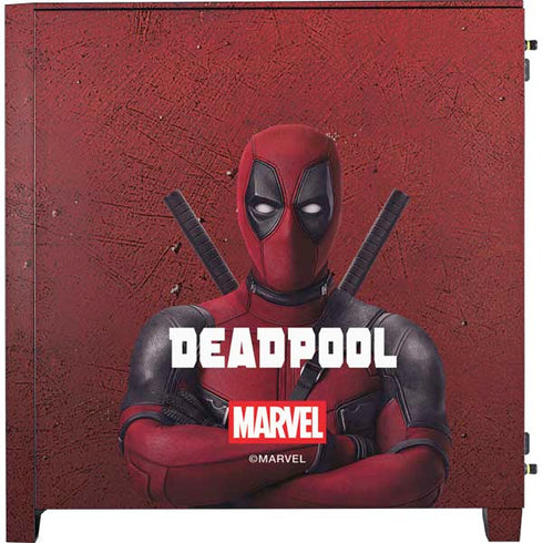 Marvel Deadpool Legacy Deadpool Red Poster Corsair 4000D Tempered Glass Mid-Tower ATX Case Skin
