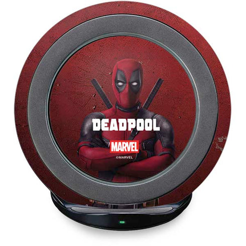 Marvel Deadpool Legacy Deadpool Red Poster Fast Charge Wireless Charging Stand Skin
