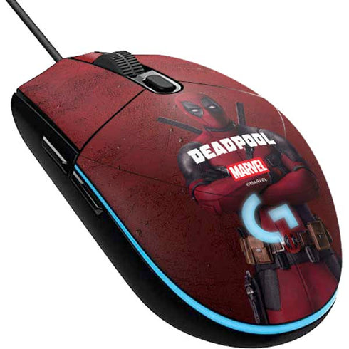 Marvel Deadpool Legacy Deadpool Red Poster G203 Prodigy RGB Wired Gaming Mouse Skin