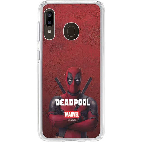 Marvel Deadpool Legacy Deadpool Red Poster Galaxy A20 Clear Case