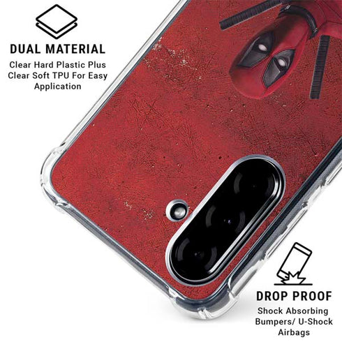 Marvel Deadpool Legacy Deadpool Red Poster Galaxy A36 5G Clear Case