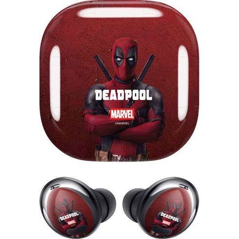 Marvel Deadpool Legacy Deadpool Red Poster Galaxy Buds Pro Skin