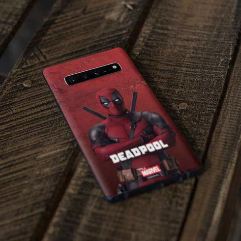 Marvel Deadpool Legacy Deadpool Red Poster Galaxy S10 Skin