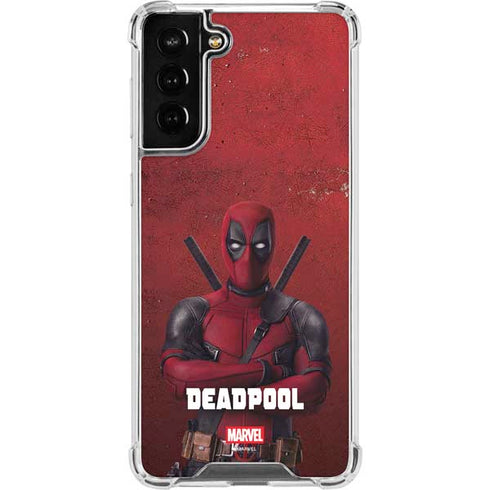 Marvel Deadpool Legacy Deadpool Red Poster Galaxy S21 FE Clear Case