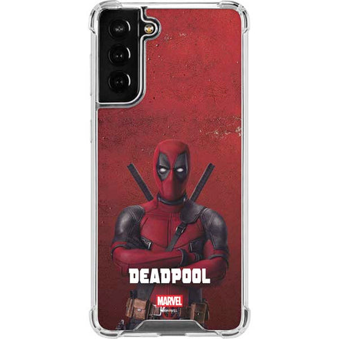 Marvel Deadpool Legacy Deadpool Red Poster Galaxy S22 Plus Clear Case
