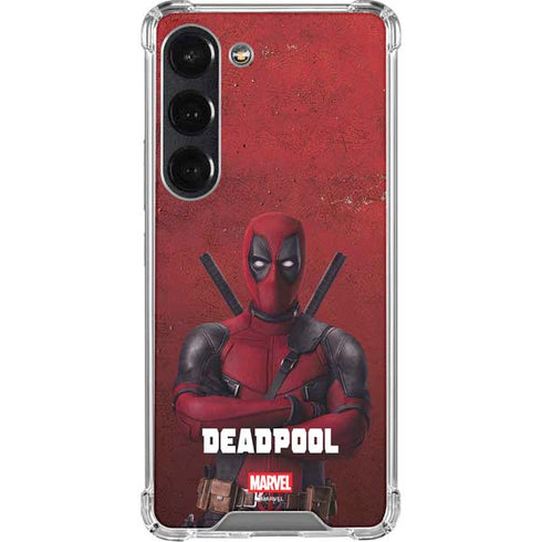Marvel Deadpool Legacy Deadpool Red Poster Galaxy S23 Clear Case