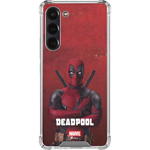 Marvel Deadpool Legacy Deadpool Red Poster Galaxy S23 Plus Clear Case