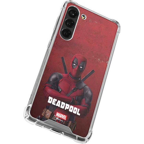 Marvel Deadpool Legacy Deadpool Red Poster Galaxy S23 Plus Clear Case