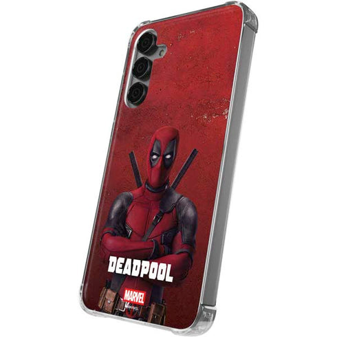 Marvel Deadpool Legacy Deadpool Red Poster Galaxy S24 Plus Clear Case