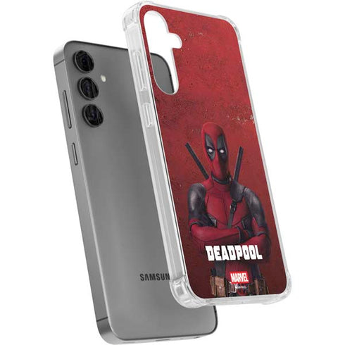 Marvel Deadpool Legacy Deadpool Red Poster Galaxy S24 Plus Clear Case