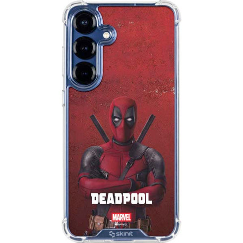 Marvel Deadpool Legacy Deadpool Red Poster Galaxy S25 Plus Clear Case