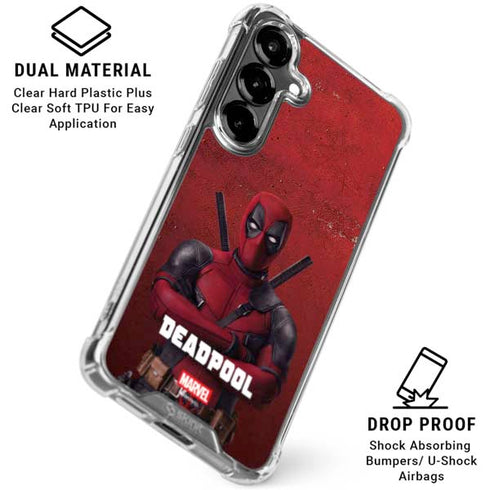 Marvel Deadpool Legacy Deadpool Red Poster Galaxy S26 Plus Clear Case