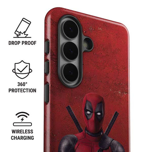 Marvel Deadpool Legacy Deadpool Red Poster Galaxy S26 Plus Impact Case