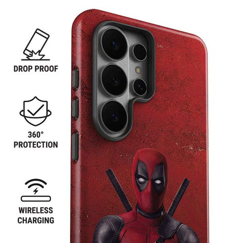 Marvel Deadpool Legacy Deadpool Red Poster Galaxy S26 Ultra Impact Case