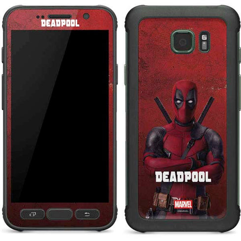 Marvel Deadpool Legacy Deadpool Red Poster Galaxy S7 Active Skin