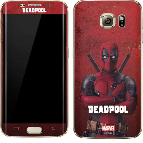 Marvel Deadpool Legacy Deadpool Red Poster Galaxy S7 Edge Skin