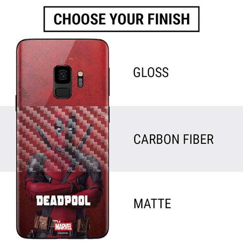 Marvel Deadpool Legacy Deadpool Red Poster Galaxy S9 Skin